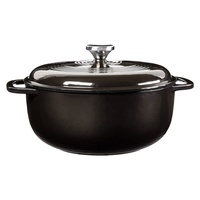 Marmites et faitouts modernes en fonte émaillée colorée avec personnalisation pour cuisinières à gaz et à induction et logo sur mesure