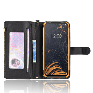 Funda de cuero PU con cierre de cremallera para teléfono <span class=keywords><strong>Doogee</strong></span> <span class=keywords><strong>S88</strong></span> <span class=keywords><strong>Plus</strong></span> /<span class=keywords><strong>Doogee</strong></span> <span class=keywords><strong>S88</strong></span> Pro - Product Image 2
