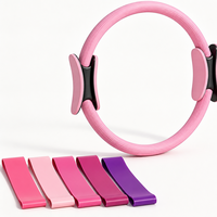 Ensemble d'équipements de Pilates et de yoga Numbwin, kit de 18 pièces, boule de résistance, poids pour poignets, bandes de résistance, matériau PVC, fabriqué en Chine, modèle JH6216