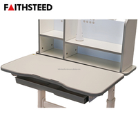 Ensemble table et chaise d'étude pour enfants de haute qualité, réglable en hauteur, mobilier scolaire ergonomique avec étagère et tiroir de rangement