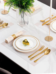 Assiettes <span class=keywords><strong>en</strong></span> <span class=keywords><strong>porcelaine</strong></span> blanche <span class=keywords><strong>en</strong></span> céramique d'usine logo personnalisé bord doré nouvelles assiettes <span class=keywords><strong>en</strong></span> <span class=keywords><strong>porcelaine</strong></span> assiettes de mariage - Product Image 2