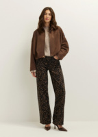 Blouson court pour femme sur mesure OEM, effet daim, simili cuir avec doublure en peluche pour un look d'hiver élégant et chaud, manteau vintage