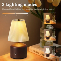 Lampe de table LED à prix abordable, sans fil, pour chambre, salon, hôtel, bar, éclairage décoratif, 3 niveaux de luminosité réglables, interrupteur tactile, lampe de chevet