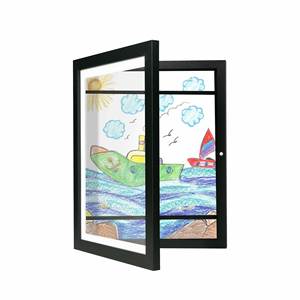 Creative Kids Artwork Customized Size Full Color Changeable Color Waterproof Eco-Friendly <b>A4</b> Letter Size Front Open Wall Wood - Product Image 1
