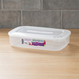 Contenitore per Alimenti in Plastica Trasparente Danube con Coperchio Rettangolare 2,95L - Product Image 2
