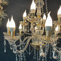 Lustre en acrylique de luxe au design artistique, luminaire suspendu détachable, éclairage de décoration pour mariage, hôtel, escalier, salon intérieur
