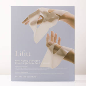 Masque facial en feuille de collagène <span class=keywords><strong>bio</strong></span> profond LIFITT Crystal Herbal, soin de la peau, 5 pièces/boîte, acide hyaluronique, masque de nuit - Product Image 4