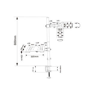 Moniteur d'affichage de <span class=keywords><strong>voiture</strong></span> pliant support à vis à bras unique avec modèle d'étagère mécanique s'adapte au support de télévision universel de 14 à 24 pouces - Product Image 2