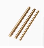 M14-M36 Length 25-500mm Metric Threaded Solid Brass Fully Threaded Rod Stud for Heavy Industry Left/Right Hand