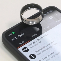 Anneau intelligent NFC en métal/céramique RFID sans charge de taille personnalisée