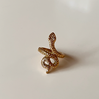 Ensemble de bagues de phalange punk en métal serpent avec chaîne géométrique pour femme, style rétro minimaliste, perles irrégulières, bagues fines pour les doigts, cadeau de fête