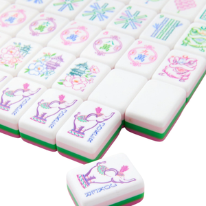 Nuevo Juego de Mahjong de Lujo de Acrílico con Diseño de Leopardo, con 160 Exquisitos Fichas de Cerámica Talladas, Estuche de 4 Capas, Estilo Americano Neutral - Product Image 5