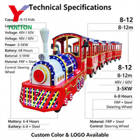 Train électrique sans rail pour enfants homologué CE, manège commercial avec éclairage LED