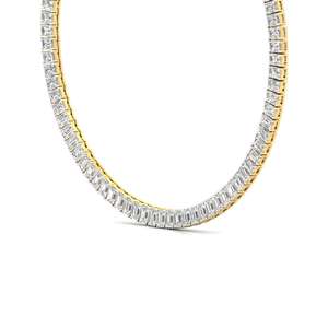 สร้อยคอเพชรทรงเรเดียนท์คัท ดีไซน์ซิมโฟนี สวยหรู ของขวัญเครื่องประดับชั้นดีสำหรับผู้หญิง - Product Image 4