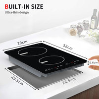 Nouveaux Modèles pour l'Amérique du Nord, Table de Cuisson à Double Induction Encastrable et de Surface, 220-240V 3400W pour Usage Domestique