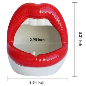 Pot de fleur en céramique créative, Vase artisanal, <span class=keywords><strong>jardinière</strong></span> de lèvres, cadeau pour bouche <span class=keywords><strong>Sexy</strong></span>, conteneur de plante verte, cendrier, décoration de maison - Product Image 6