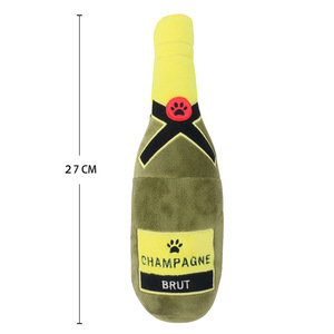 Creative Eco-Friendly <strong>Dog</strong> Plush Chew <strong>Toy</strong> Cotton Filled Wine Bottle Cup Shape Interactive Squeaky <strong>Personalised</strong> <strong>Toy</strong> - Product Image 3