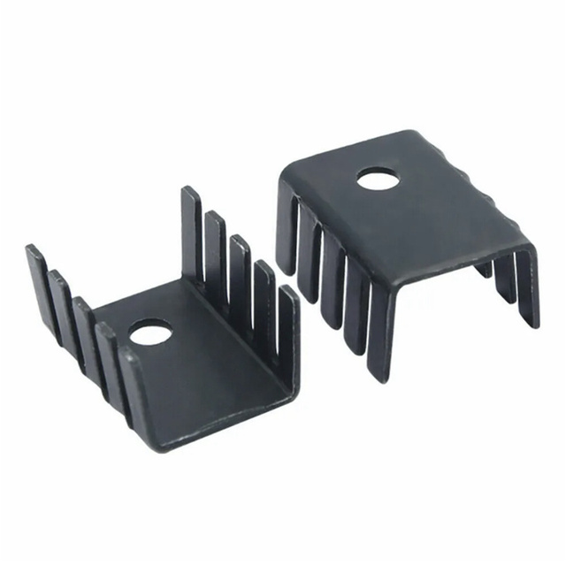 Custom Made Black Aluminium Heat Sink for TO-220 Transistor, TO-220 Aluminium Heat Sink for Voltage Regulator MOSFET Transistor