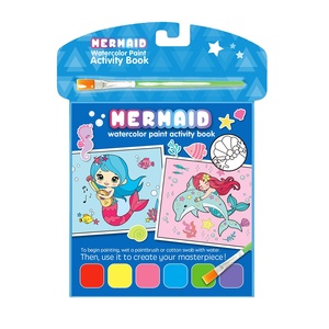 Livre d'activités <span class=keywords><strong>de</strong></span> peinture à l'aquarelle pour enfants sur le thème des sirènes, à faire soi-même, jouets <span class=keywords><strong>de</strong></span> <span class=keywords><strong>dessin</strong></span>, ensemble écologique - Product Image 2