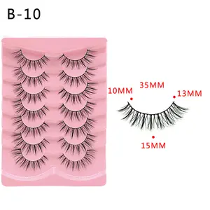 Top Lash Factory Mink Eyelash Fiber Full Strip Lashes Faux 7 Pairs Mink Fake Eyelash