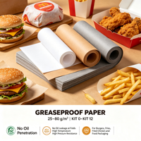 Papier d'emballage alimentaire anti-graisse pour hamburgers et hot-dogs, prix d'usine, vente en gros, personnalisable