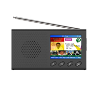 Radio DAB/DAB+ Layar LCD Warna Portabel dengan Speaker BT Nirkabel, Jam, Baterai 1200mAh, Waktu Putar 20 Jam