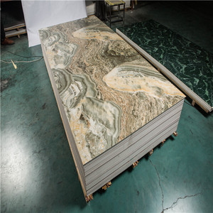Foglio di marmo <span class=keywords><strong>PVC</strong></span> <span class=keywords><strong>rivestimento</strong></span> UV 1220 * pannello 2440 impermeabile <span class=keywords><strong>bagno</strong></span> doccia decorazione pannello facile da installare - Product Image 6
