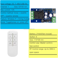 Système de maison intelligente EweLink, interrupteur intelligent DC 48V USB 5V, portée 10-50m, 10A, commande vocale, compatible avec Alexa et Google Home