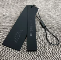 Dropshipping marque de luxe vêtements noirs sac à chaussures vêtement Logo vêtements personnalisé papier recyclé étiquette volante avec logo personnalisé