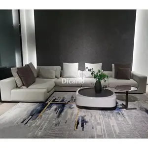 意大利简约米色沙发2024客厅棉麻布艺沙发时尚现代室内家具