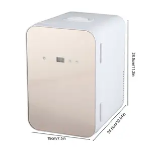 Refrigerator Wholesale 8L Small Refrigerator Colder And Warmer Mini Office Fridge With Digital Display Low Noise FrigoriferFor Drink 12V 220V