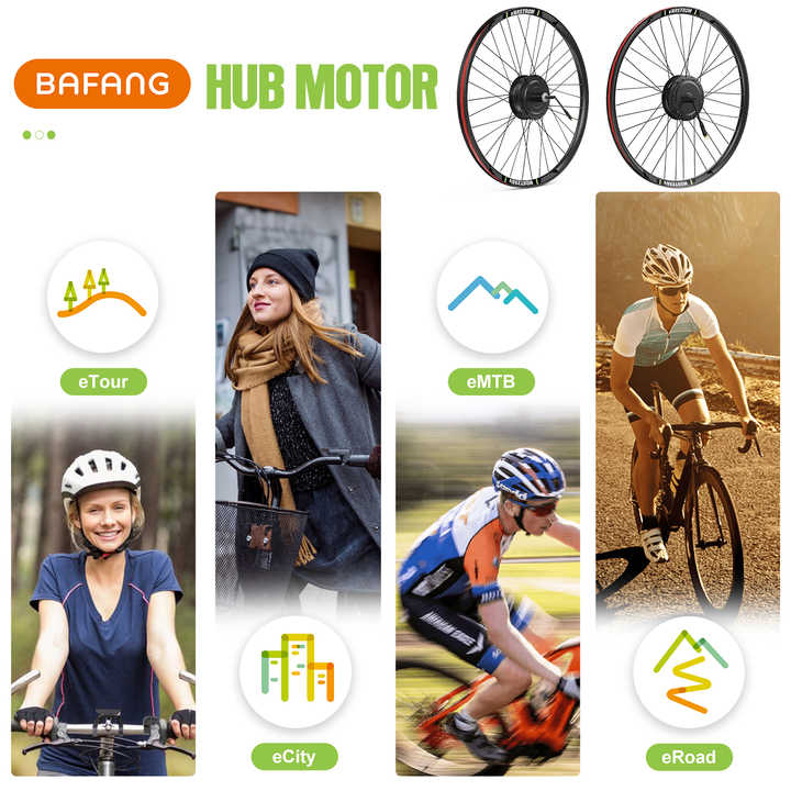 Bafang 48V 500W Brushless Hub Motor Electric Bike Conversion Kit