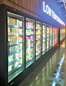 Congelatore Verticale a 4 Porte con Vetrina in Vetro per Supermercati, Raffreddamento ad Aria, Espositore Multideck Commerciale - Product Image 5