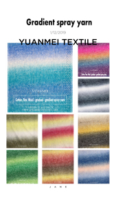 Benang Fancy Grosir Stok Besar Siap Kirim 3.8NM/1 Benang Ombre Semprot 65% Katun 31% Akrilik 4% Wol - Product Image 2