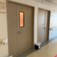 Porte médicale moderne en acier battante avec panneau de vision, isolation thermique, durable et facile à nettoyer pour les salles d'hôpital et les cliniques.