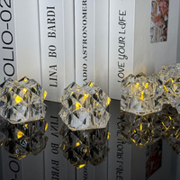 Bougie électronique sans flamme à LED facettée en forme de diamant, blanc chaud, pour décoration de table et festivals, vente en gros usine