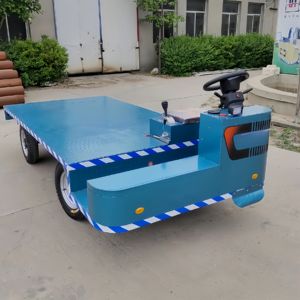 รถขนส่งไฟฟ้าแบบมีที่นั่ง 4 ล้อ แบตเตอรี่ 2 ตัน รถขนส่งสินค้าแบบแบน - Product Image 6