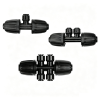 Konektor Pipa Irigasi Tetes 3/4/6 Arah Quick Plug 1/2" ke 1/4" Sambungan Selang Irigasi Mikro Tetes Pengunci Selang Air