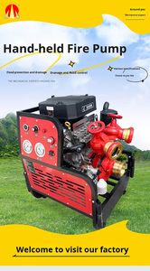 Pompe à incendie Diesel haute pression 10HP 80m tête 2.5 \ "démarrage électrique contrôle des inondations pompe à eau dérapage/option de chariot - Product Image 3