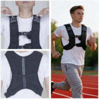Gilet lesté réglable en néoprène avec bandes réfléchissantes, rempli de sable de fer, pour l'entraînement physique