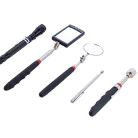 Ensemble d'outils de ramassage magnétique télescopique, outils de ramassage magnétique extensibles, rond 360 °   Miroir d'inspection pivotant et réglable