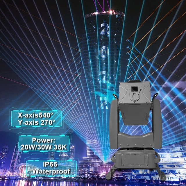 20w Outdoor Waterproof Ilda Moving Head Laser Light Projector