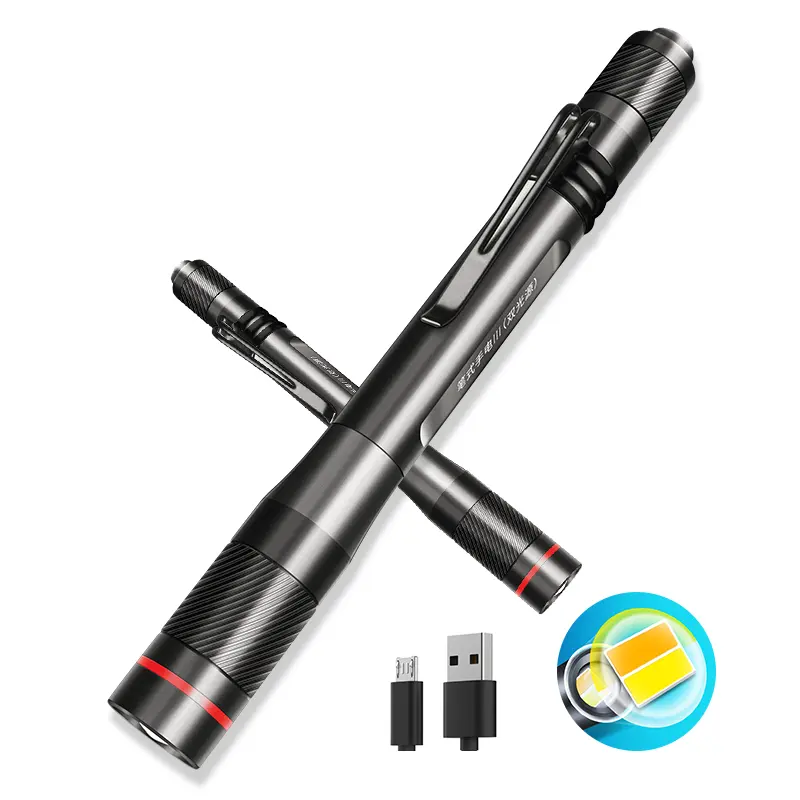 WARSUN S5 usb hidden rechargeable mini Portable pocket Medical aluminum torch nurses doctor pen light penlight LED+Flashlights
