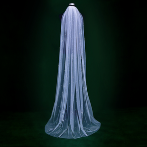 Vente en gros de voiles de mariée ivoire de 2 m de long avec perles et peigne, <span class=keywords><strong>voile</strong></span> de mariée <span class=keywords><strong>pas</strong></span> <span class=keywords><strong>cher</strong></span> à une couche - Product Image 2