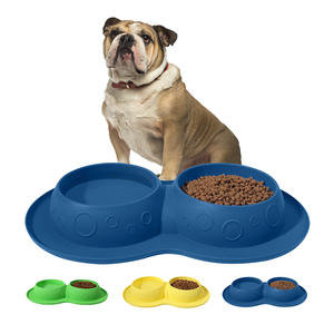 Tapis d'alimentation pour chien en silicone écologique avec logo personnalisé ODM OEM, bol arrondi étanche antidérapant sans BPA, caractéristique stockée - Product Image 1