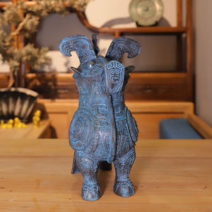 <span class=keywords><strong>Fu</strong></span> <span class=keywords><strong>Hao</strong></span> Owl Zun Objet d'art métallique de luxe personnalisable – Vitrine de présentation de bureau raffinée, cadeau d'affaires pour - Product Image 5