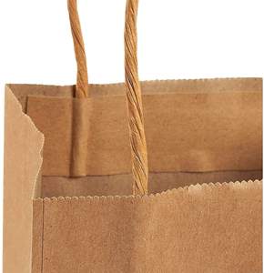 Sacs en papier kraft brun personnalisés en gros, sacs de shopping en papier kraft extra larges à fond large pour cadeaux - Product Image 5