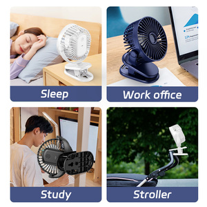 Ventilatore da tavolo USB piccolo, silenzioso e portatile, con rotazione a 360° °   Ventilatore Personale Regolabile per Casa, Ufficio, <span class=keywords><strong>Auto</strong></span>, Viaggi e Attività all'Aperto - Product Image 6