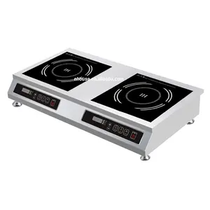 Haute puissance 2 brûleurs 3500W cuisinière à induction plaques de cuisson cuisinière professionnelle Double cuisinière à induction commerciale électrique