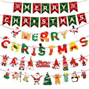 Palmy New Christmas Dekoration Cartoon Buchstaben Papier Banner Weihnachts tag Party Szene Atmosphäre Layout Weihnachts papier Banner